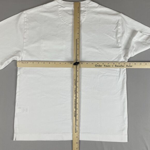 Mode of One Relaxed Fit Pocket T-Shirt Men’s Sm White Baggy Single Stitch Crew - Picture 14 of 16